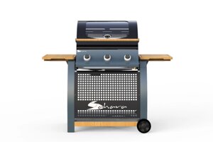 Газовый гриль Sahara 3 Burner Oak BBQ, дымчатый/дуб