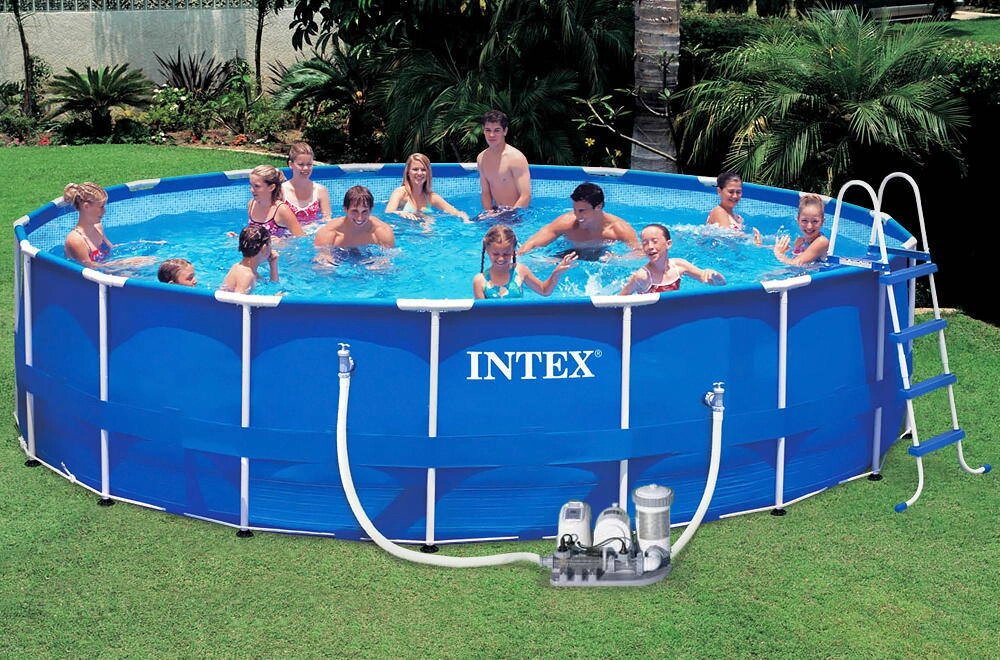 Каркасный бассейн с комплектом 549х122 см, Metal Frame, Intex 28252/56952 от компании 7store - Ваш интернет-магазин - фото 1