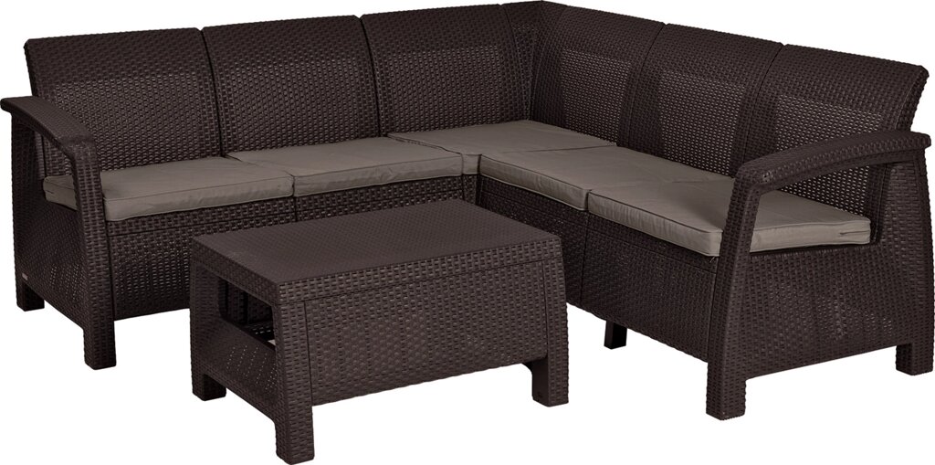 Комплект мебели Corfu Relax Set (Корфу Релакс), коричневый от компании 7store - Ваш интернет-магазин - фото 1