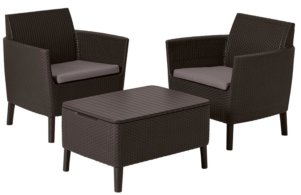 Комплект мебели Salemo Balcony Set, коричневый от компании 7store - Ваш интернет-магазин - фото 1