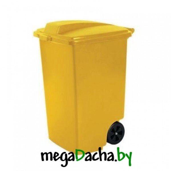 Контейнер для мусора на колёсах 100 л REFUSE BIN желтый от компании 7store - Ваш интернет-магазин - фото 1