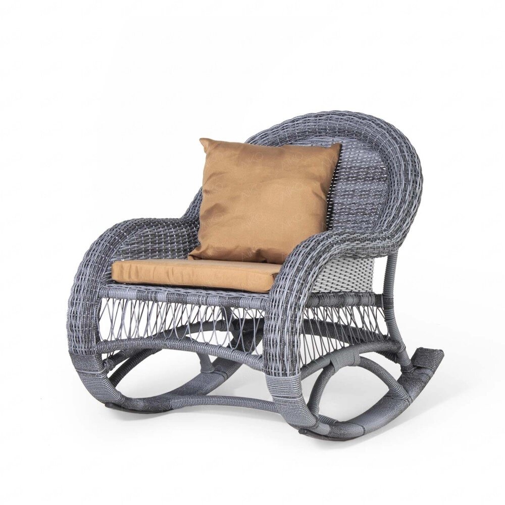 Кресло-качалка садовая CHELSEA, серый от компании 7store - Ваш интернет-магазин - фото 1