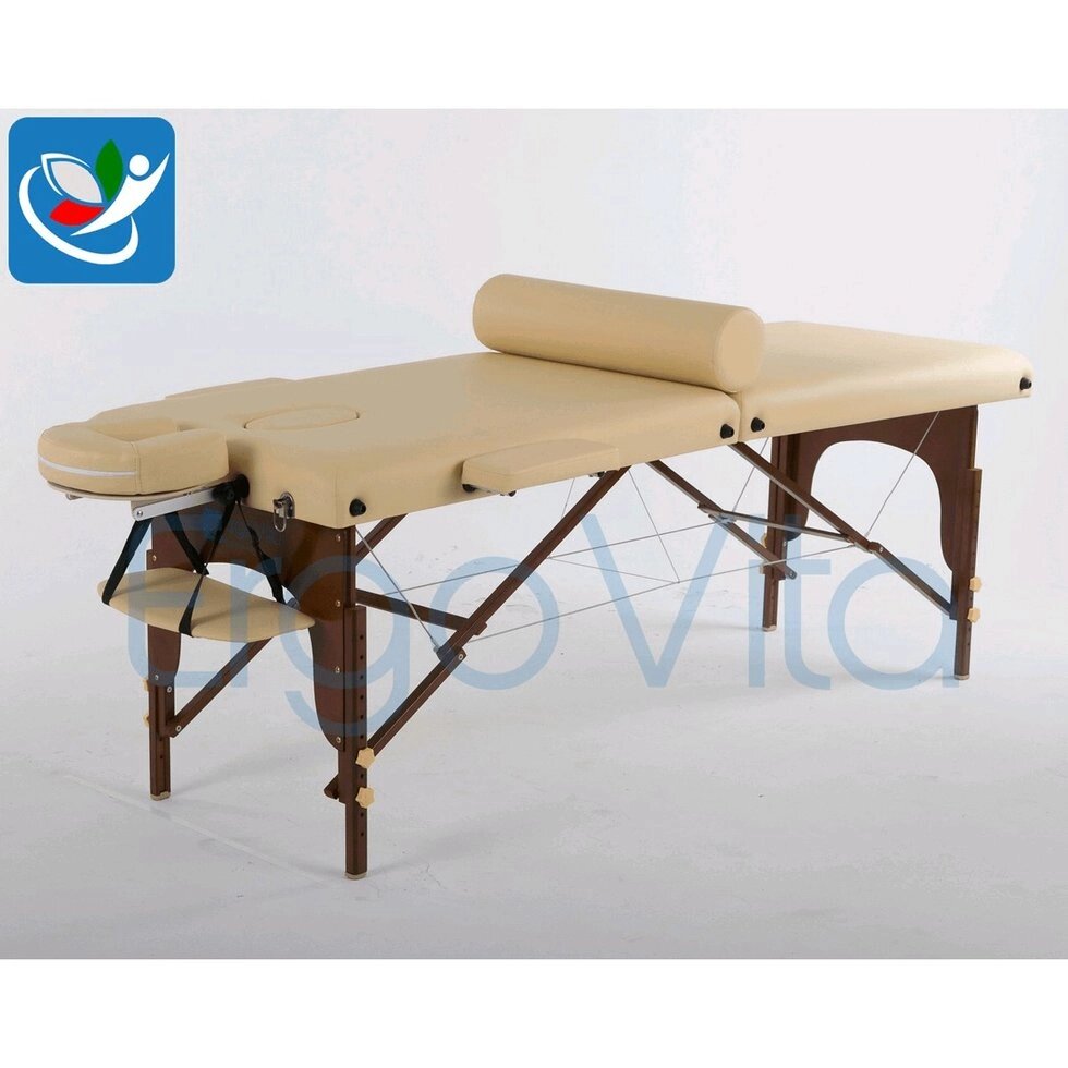 Массажный стол Бежевый+коричневые ноги ErgoVita MASTER от компании 7store - Ваш интернет-магазин - фото 1