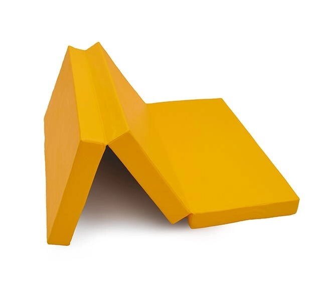 Мат № 4 (100 х 150 х 10) складной "КМС" жёлтый от компании 7store - Ваш интернет-магазин - фото 1