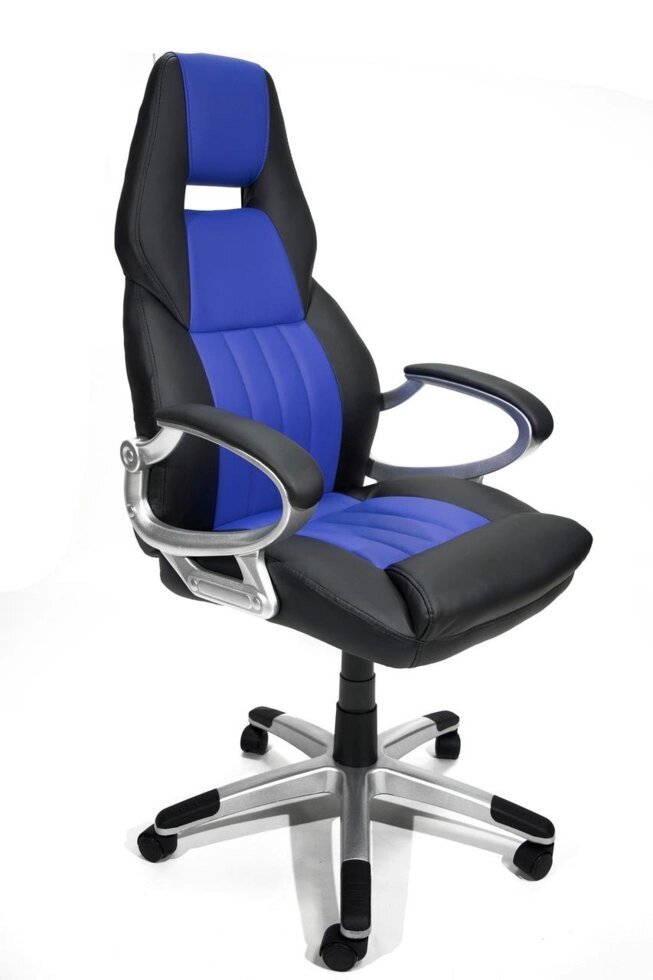Офисное кресло Calviano Carrera (NF-6623) черно-синее от компании 7store - Ваш интернет-магазин - фото 1