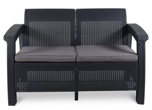 Скамья - диван 2-х местная Corfu Love Seat, графит