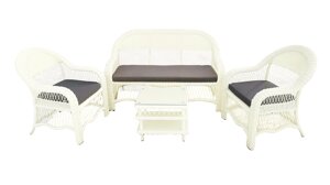 Комплект садовой мебели SEVILLA кофейный 3-местный диван, слоновая кость
