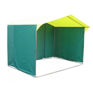 Торговая палатка «ДОМИК» 2 X 2 из трубы 25мм желтый/зеленый