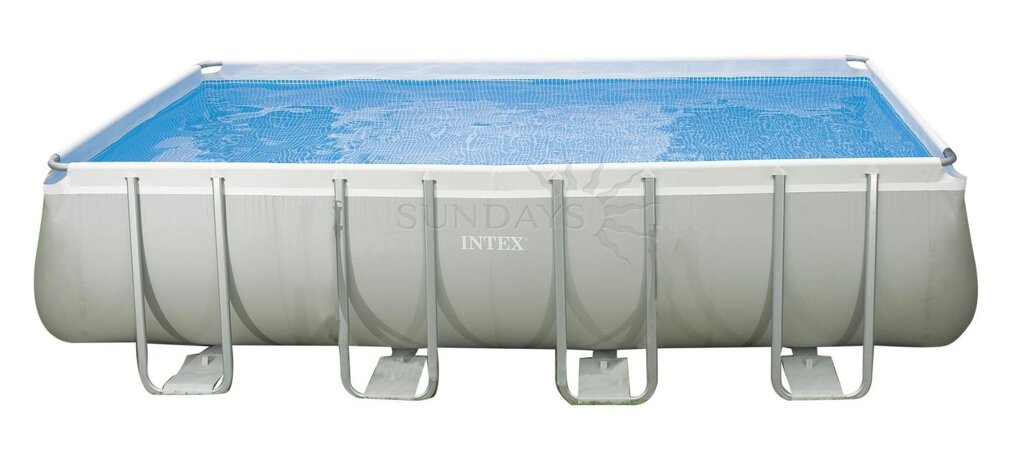 Каркасный бассейн Intex Ultra Frame 26352 549х274х132см + песочный фильтр-насос, лестница, тент, подстилка - интернет магазин
