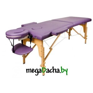 Массажный стол Atlas Sport складной 2-с 60 см деревянный + сумка в подарок (фиолетовый)