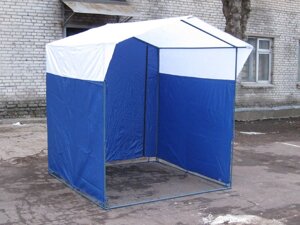 Торговая палатка Домик 1,9х1,9 м синий/белый