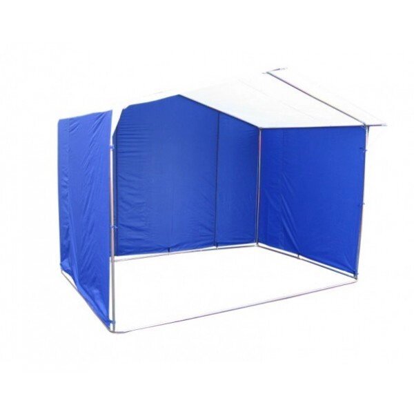 Торговая палатка «ДОМИК» 2.5 X 2 из трубы 25мм синий/белый - характеристики