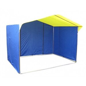 Торговая палатка Домик 3х2 м труба 25 мм тент ПВХ желтый/синий