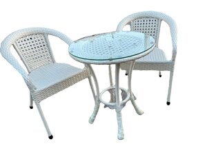 Комплект садовой мебели DECO 2 с круглым столом, белый