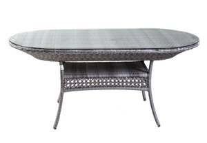 Стол садовый обеденный овальный CAMELLIA 5045П Серый