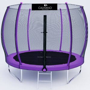 Батут пружинный с защитной сеткой Calviano 312 см - 10ft OUTSIDE master purple