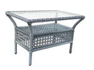 Садовый стол кофейный прямоугольный DECO, серый
