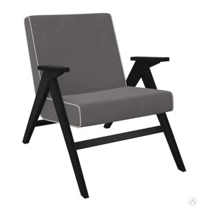 Кресло для отдыха Импэкс Вест венге Verona antrazite grey, кант Verona light grey
