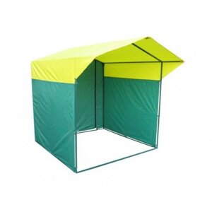Торговая палатка Домик 1,9х1,9 м желтый/зеленый