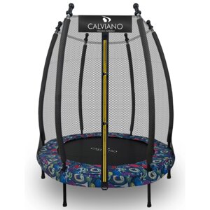 Батут на резинках с защитной сеткой Calviano 140 см - 4,5ft master smile elastic band