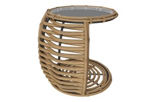 Боковой столик MOKKA MAJORCA, соломенный