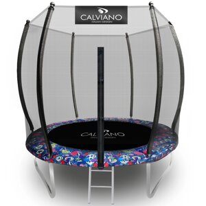 Батут пружинный с защитной сеткой Calviano 252 см - 8ft OUTSIDE master smile