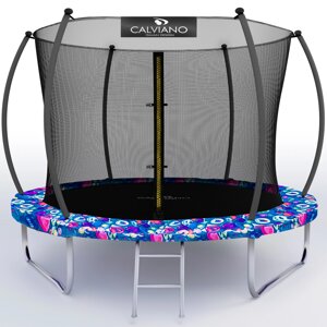 Батут пружинный с защитной сеткой Calviano 312 см - 10ft INSIDE master smile
