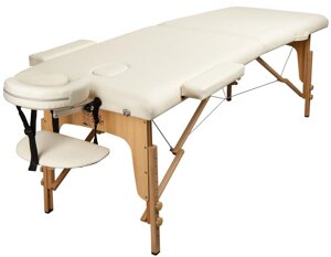 Массажный стол Atlas Sport складной 2-с деревянный кремовый