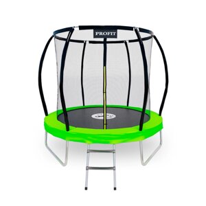 Батут ProFit Premium Green 252 см - 8 ft с защитной сеткой и лестницей