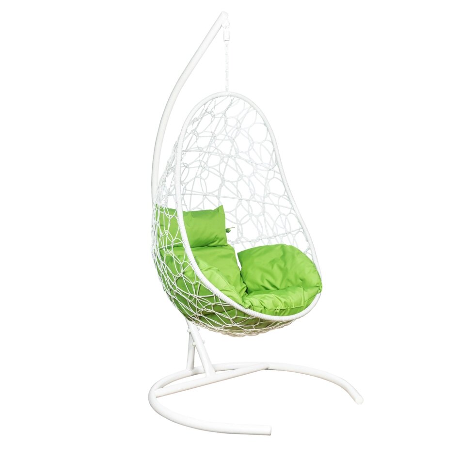Подвесное кресло LESET Ажур белый/зеленое яблоко от компании 7store - Ваш интернет-магазин - фото 1