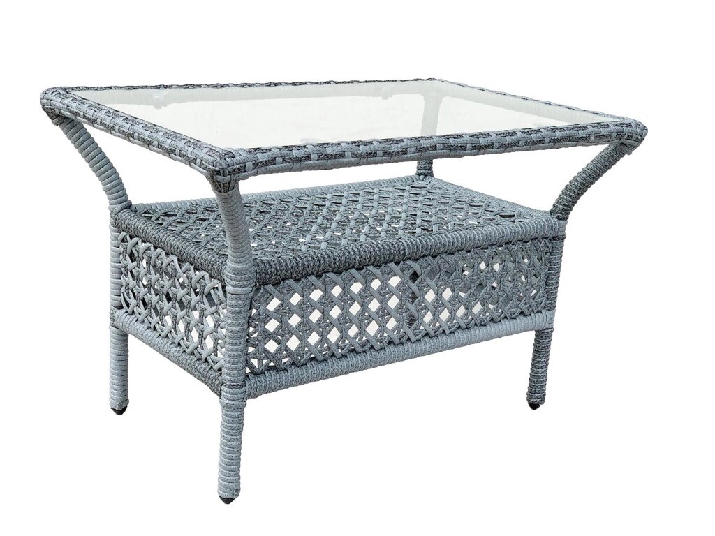 Садовый стол кофейный прямоугольный GRACIA, серый от компании 7store - Ваш интернет-магазин - фото 1