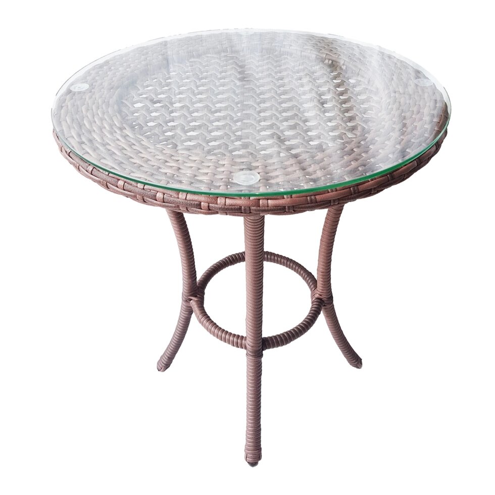 Стол садовый кофейный круглый DECO, шоколад от компании 7store - Ваш интернет-магазин - фото 1