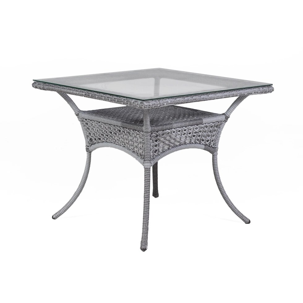 Стол садовый обеденный квадратный DECO 90x90, серый от компании 7store - Ваш интернет-магазин - фото 1