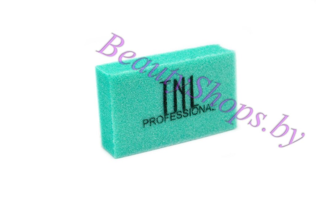 Баф-мини TNL Medium бирюзовый 5см*3см*1,2см в индивидуальной упаковке от компании Интернет-магазин BeautyShops - фото 1