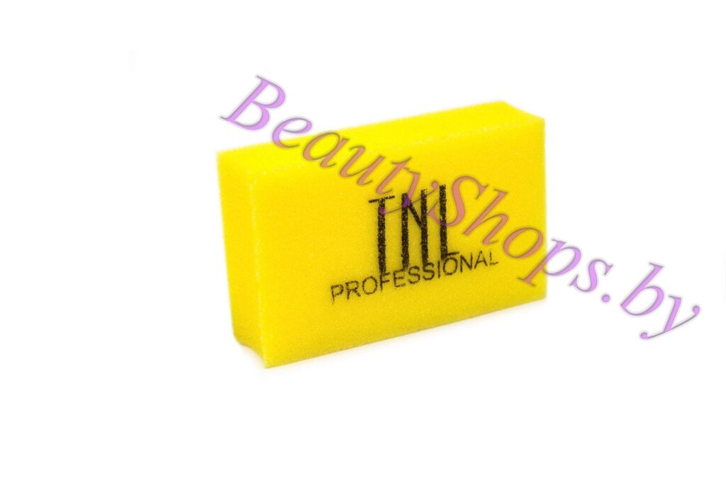 Баф-мини TNL Medium жёлтый 5см*3см*1,2см в индивидуальной упаковке от компании Интернет-магазин BeautyShops - фото 1