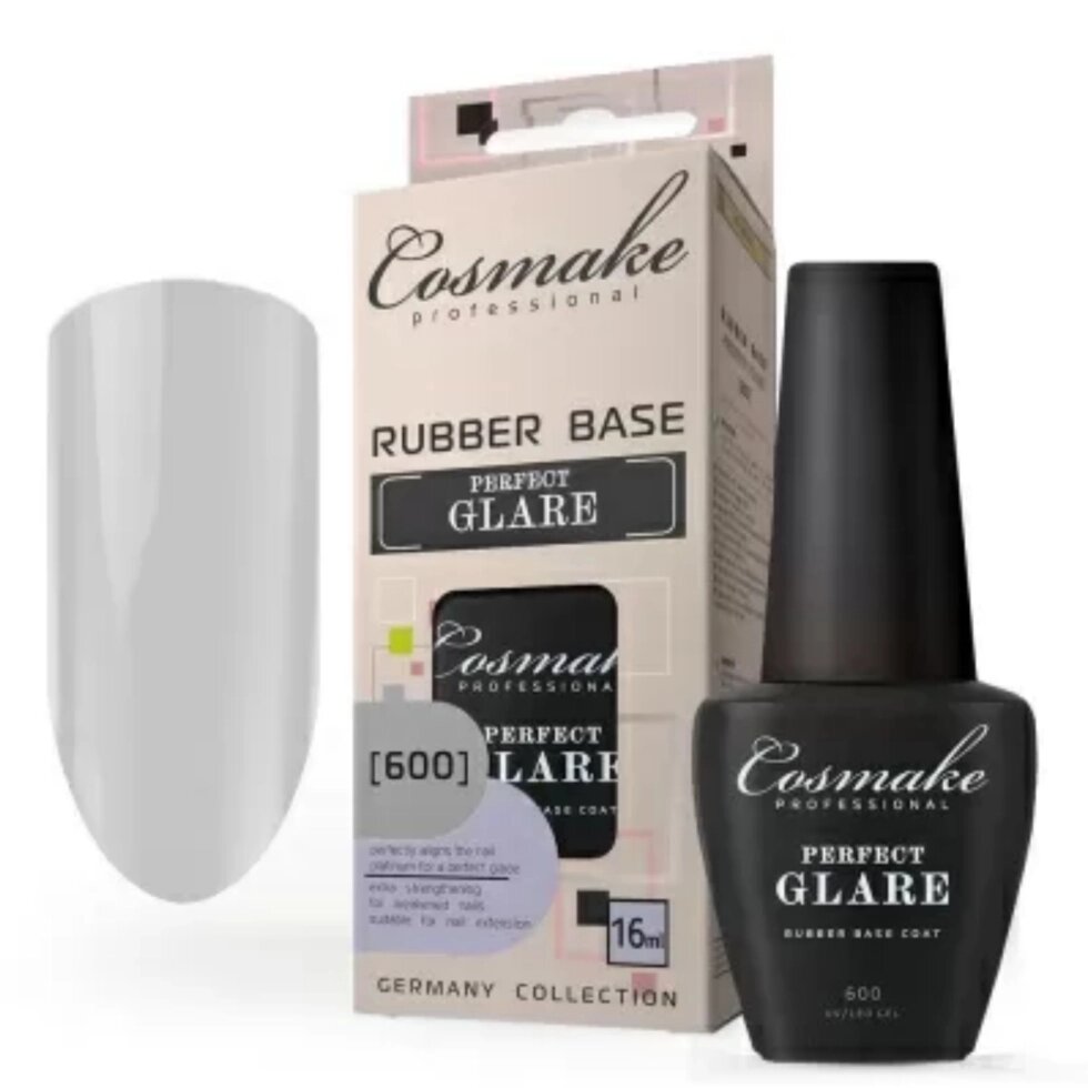 База для гель-лака Cosmake Perfect Glare Rubber Base Coat 600 16мл от компании Интернет-магазин BeautyShops - фото 1