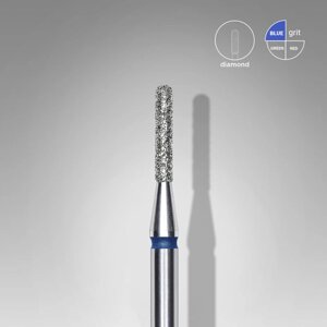 Фреза алмазная Staleks Pro Expert цилиндр закругленный синяя диаметр 1,4 мм / рабочая часть 8 мм (104.141.524.014)