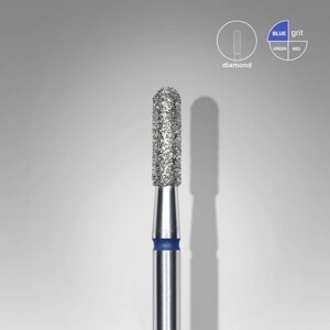 Фреза алмазная Staleks Pro Expert цилиндр закругленный синяя диаметр 2,3 мм / рабочая часть 8 мм (104.141.524.023)