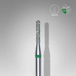 Фреза алмазная Staleks Pro Expert цилиндр закругленный зеленая диаметр 1,4 мм / рабочая часть 8 мм (104.141.534.014)