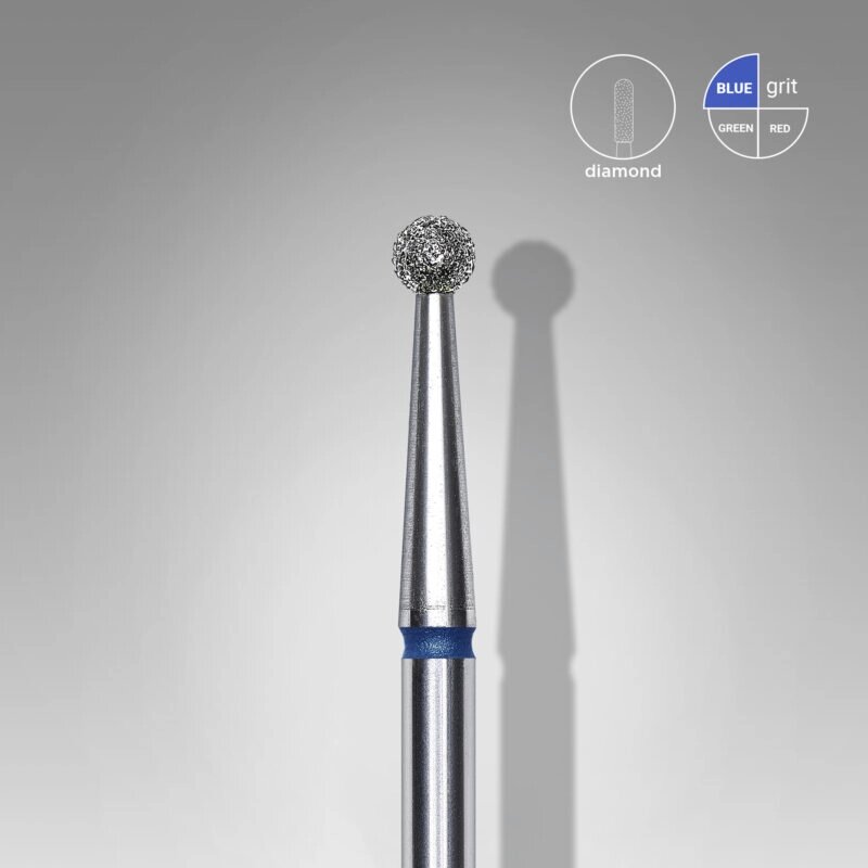 Фреза алмазная Staleks Pro Expert шар синяя диаметр 2,5 мм (104.001.524.025) от компании Интернет-магазин BeautyShops - фото 1
