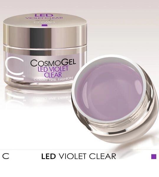 Гель COSMO Led Violet Clear Прозрачный с фиолетовым оттенком 15мл от компании Интернет-магазин BeautyShops - фото 1