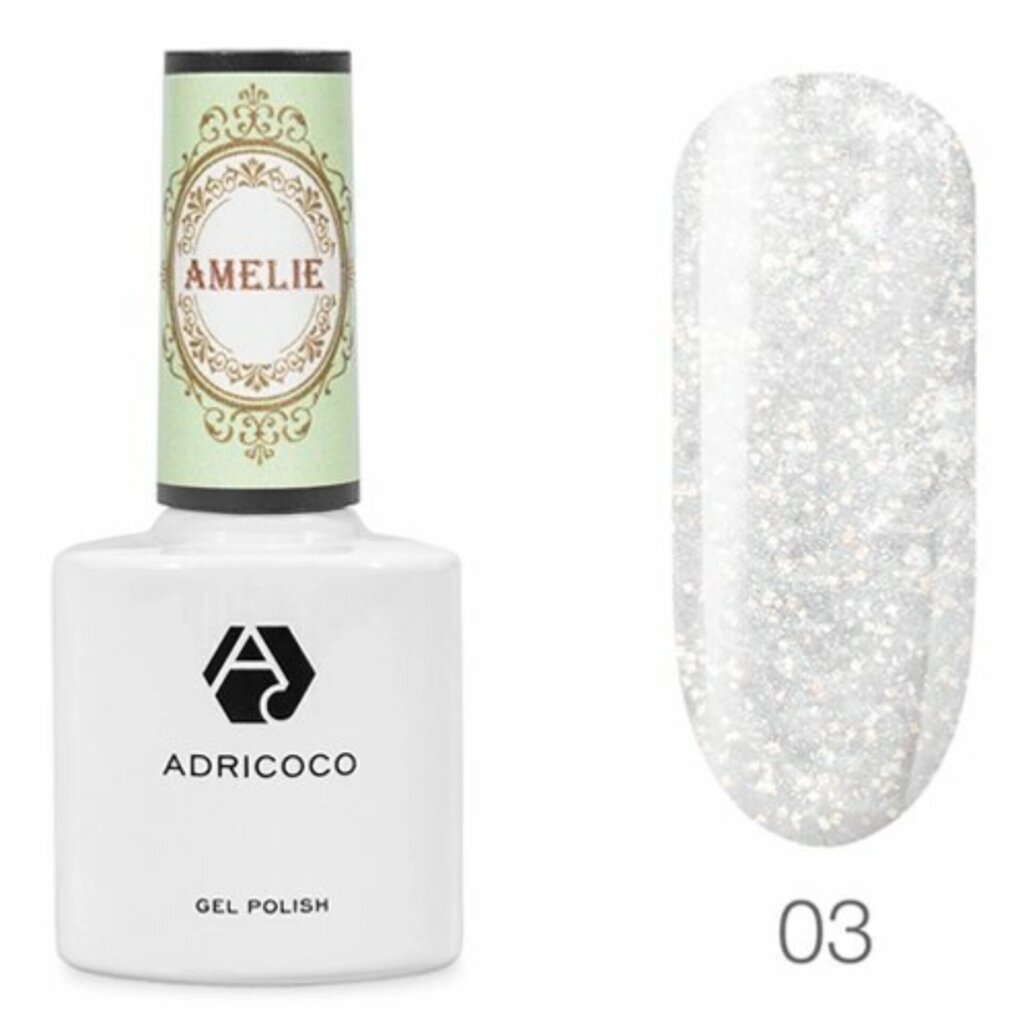 Гель-лак AdriCoco Amelie 03 Белый жемчуг 8мл от компании Интернет-магазин BeautyShops - фото 1