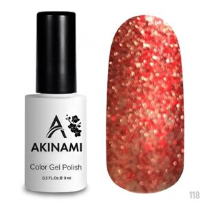 Гель-лак Akinami 9мл №118 Red Sparkle