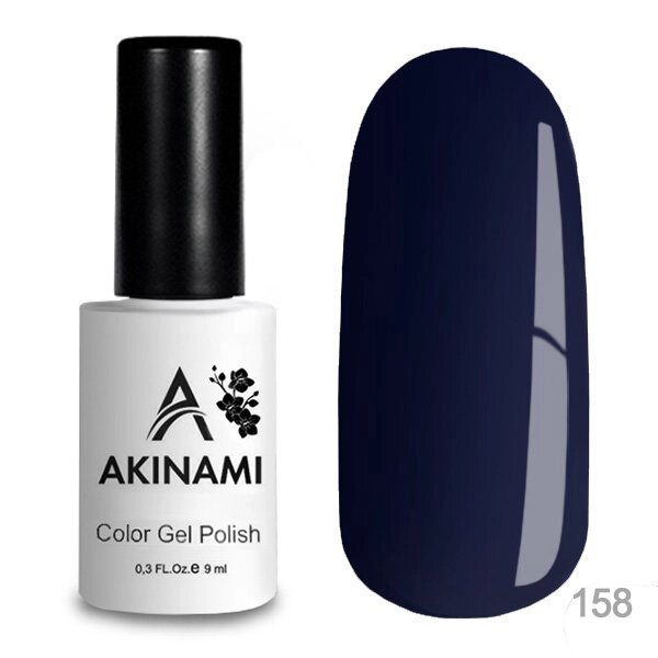 Гель-лак Akinami 9мл №158 Black Blue от компании Интернет-магазин BeautyShops - фото 1