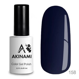 Гель-лак Akinami 9мл №158 Black Blue