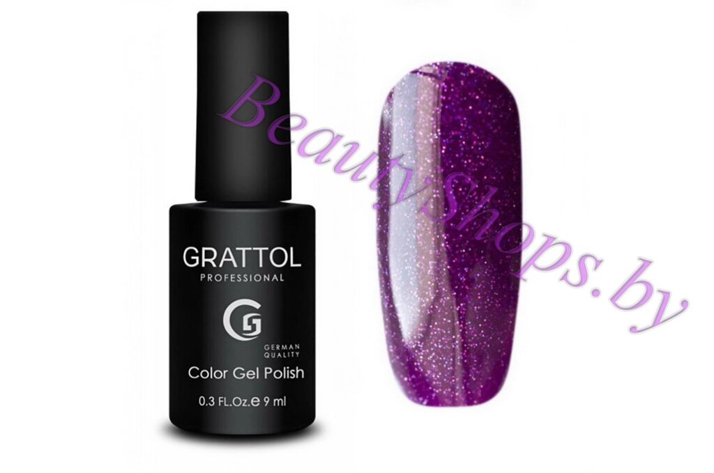 Гель-лак Grattol 9мл Опал №07 фиолетовый с шиммером от компании Интернет-магазин BeautyShops - фото 1