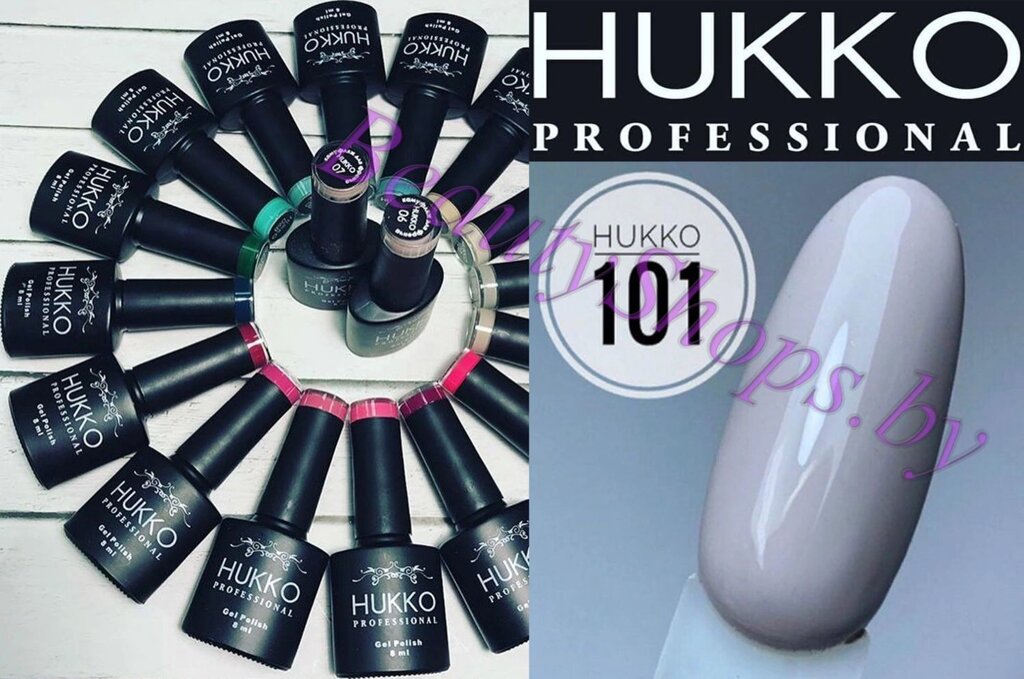 Гель-лак Hukko 8мл №101 серый от компании Интернет-магазин BeautyShops - фото 1