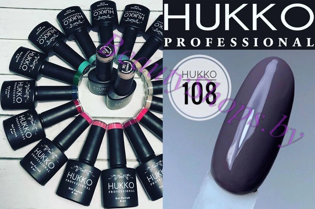 Гель-лак Hukko 8мл №108 серо-фиолетовый от компании Интернет-магазин BeautyShops - фото 1