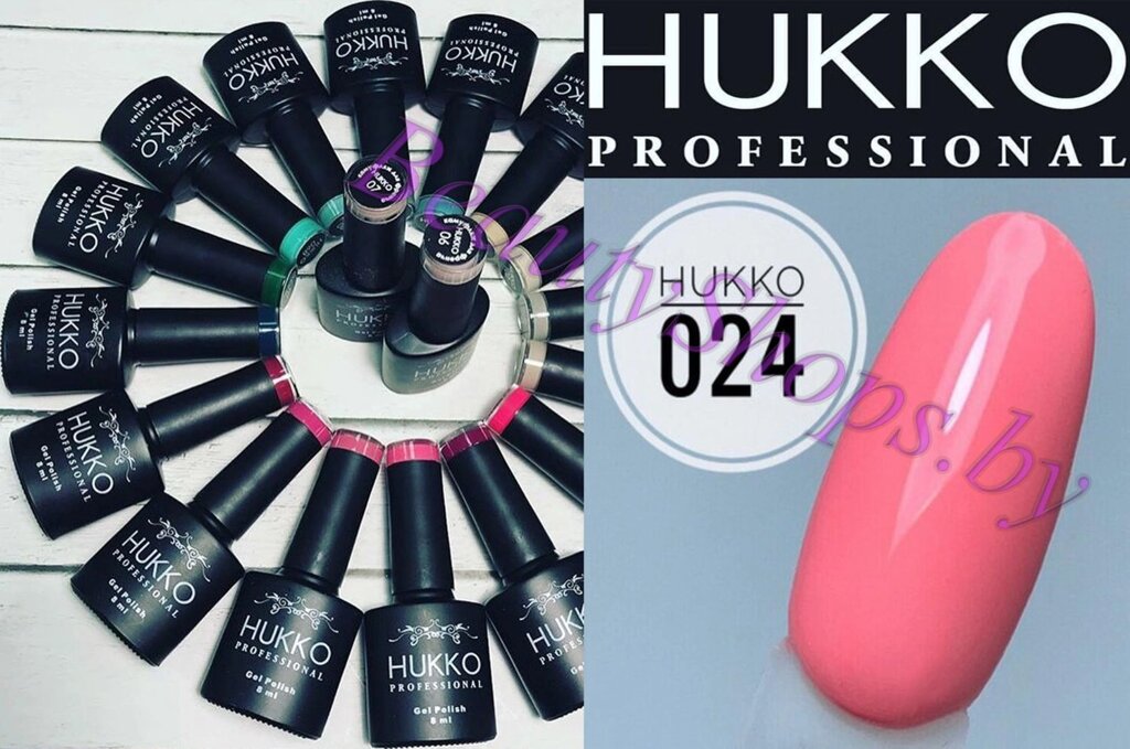 Гель-лак Hukko 8мл №24 розовый от компании Интернет-магазин BeautyShops - фото 1