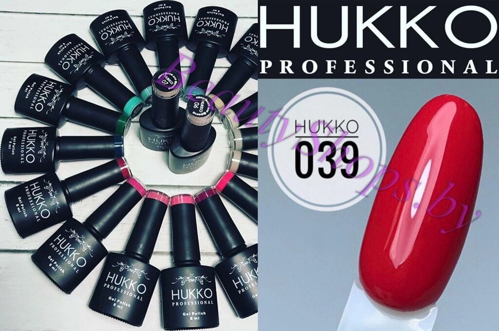 Гель-лак Hukko 8мл №39 красный от компании Интернет-магазин BeautyShops - фото 1